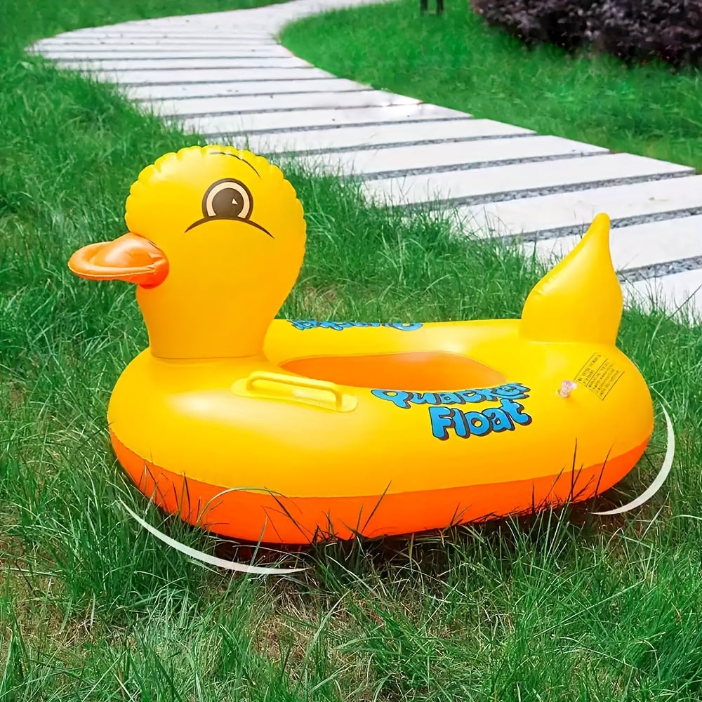 1/2/4-pack Inflatable Duck Pool Float -Cute & Safe Swim Ring With 2 Handles, PVC Float, Summer Water Toys For Pools, Lakes, Beach & Outdoor Fun