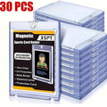 30/60pcs Magnetic Trading Sports Card Holder 30pt Magnetic Trading Card Protector for Baseball Sports Trading Game Work Cards Storage And Display Magnetic Trading Card Holder