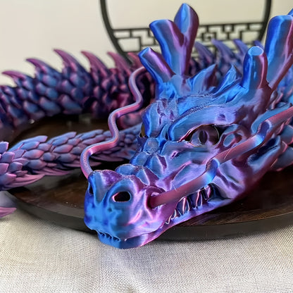 [Articulated Dragon Decor] 3D Printed Dragon, Large Fidget Crystal Dragon, 3D Printed Stuff Animals, Articulated Dragon For Home Office Desk Wall Decor