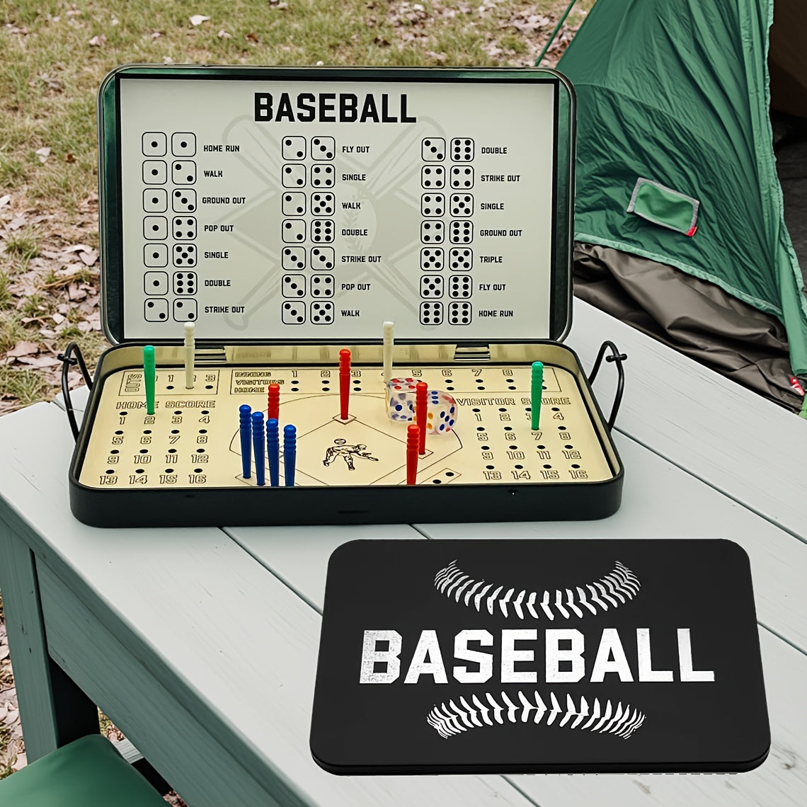 Softball, Baseball, And Soccer Travel Games, Finger Joint Dice Games, Tabletop Games, Portable Wooden Board Game Sets Suitable for Fun Family Game Night Gatherings And Parties.