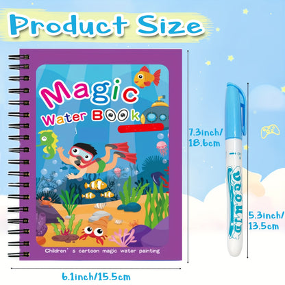 Set of 12 Water Coloring Books, Water Doodle Toys, Reusable Painting Books for Young Children, Educational Gift Kits, Perfect for Easter Baskets And Fidget Toys for Kids