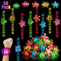 MEZHOBBY LED Illuminated Wristbands, Glowing Party Gifts, LED Light Fidget Spinner Wristbands for Children, Birthday Presents, Classroom Rewards, And Goodie Bag Fillers for Boys And Girls (12/30)