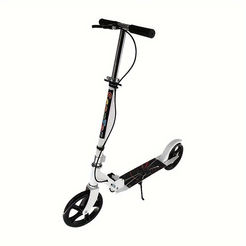 2026 Double Brake Foldable Adjustable Height (4 Gears) Lightweight Maximum Load Capacity Of 220LB 2-wheel Commuting Scooter Adult And Youth Game Day Fan Gear for All Football Fans Halloween Christmas Gift