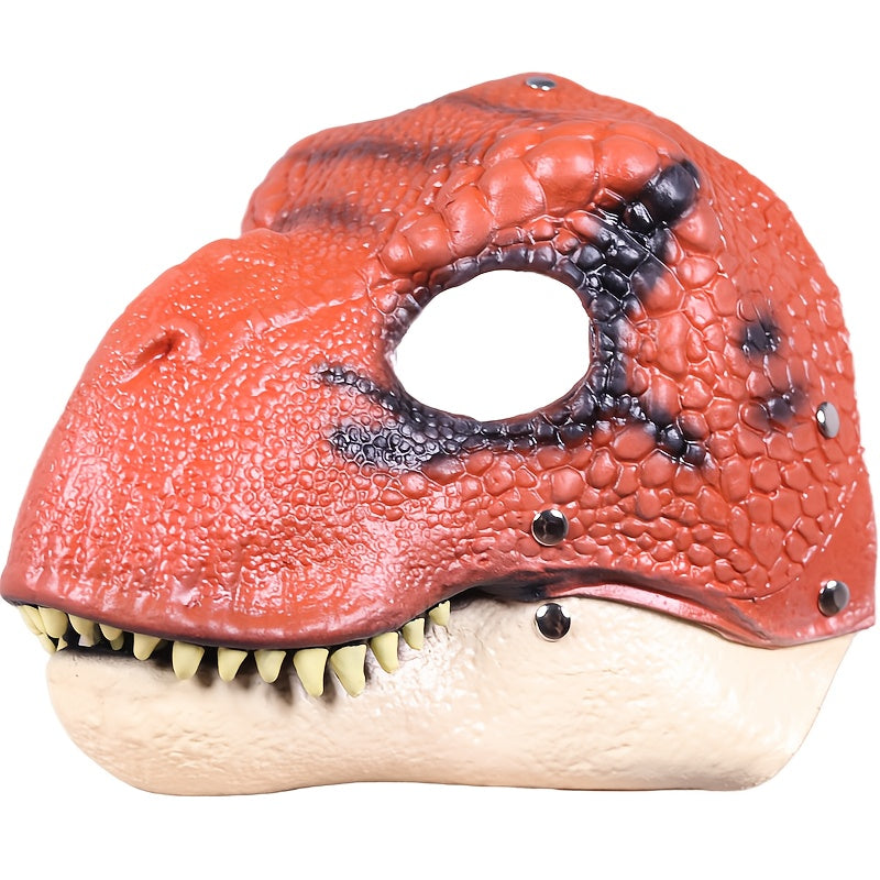 Anime Themed Dinosaur Mask with Openable Mouth - Breathable, Adjustable, Light Beige-Friendly Natural Rubber, Realistic Latex Full Head Costume for Role Play, Actual Combat Role Play, Halloween