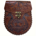 Viking Handmade Retro Faux Leather Waist Bag With Medieval Style, Ideal For Role-playing In Stage Plays