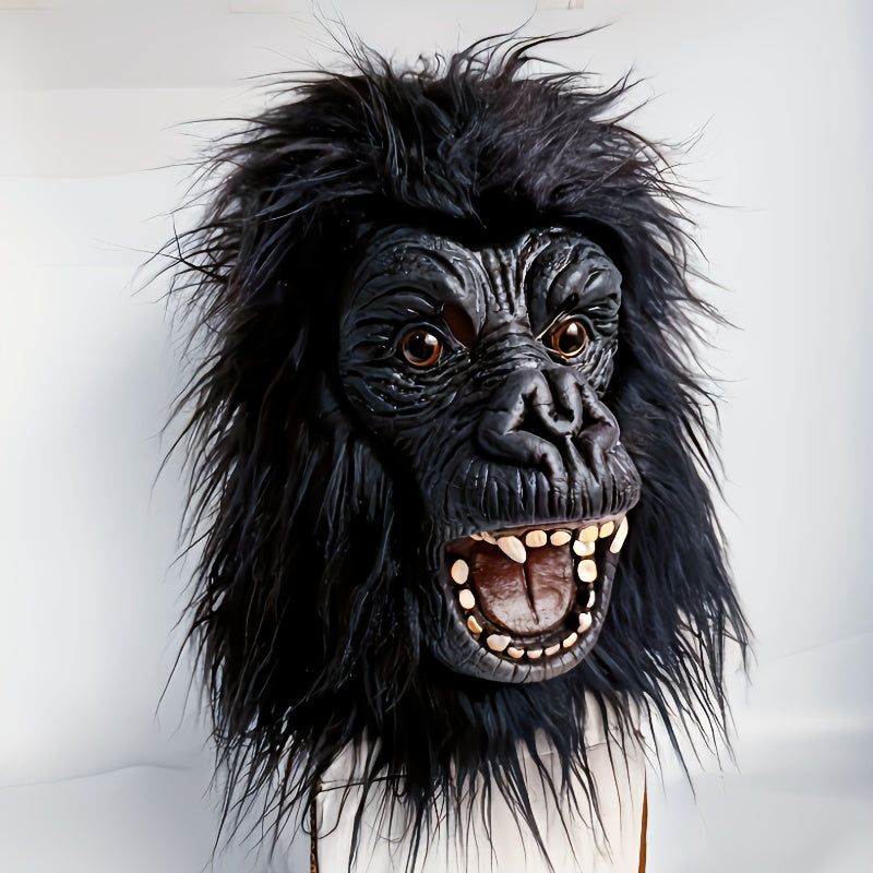 Big Elephant Monkey Latex Mask - Realistic Black & White Design, Comfortable & Durable for Halloween Costume Parties, Cosplay, Birthday Gift, Costume Accessory|Playful Design|Durable Mask