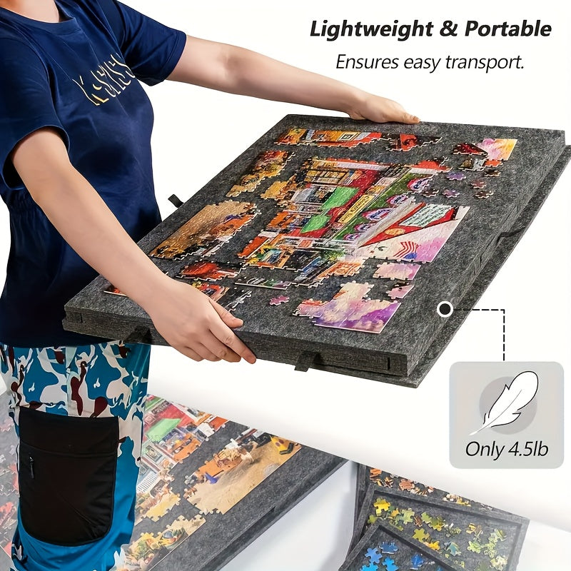 1000pcs Puzzle Table, 2-In-1 Tilting Design Stand And Lid, Sitting for a Long Time Doing Puzzles Is Not Tiring. 6 Drawers, Ultralight, Portable, Durable, Perfect Gift, Must-Have for Puzzle Lovers