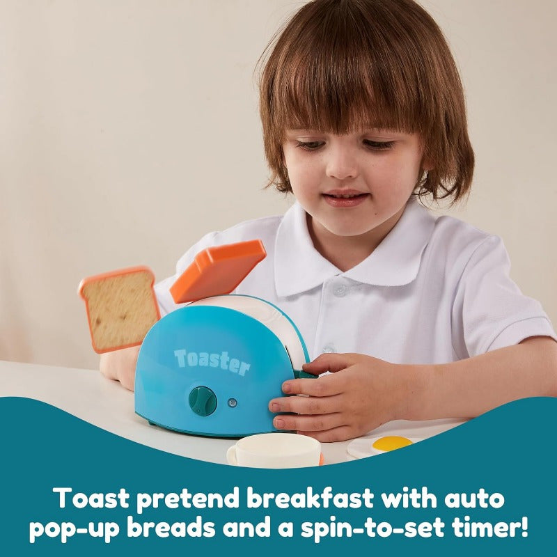 1 Set Kids Play Kitchen Toys with Realistic Coffee Maker, Mixer & Toaster Suitable for Pretend Play, Role-Playing Games, Birthday Gifts for &, for Ages 3+ with Appliance Toys (No Revision to Original Specs)