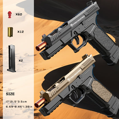 G17 Fully Automatic Rapid Continuous Soft Bullet Gun, with A Variety of Additions, Boys' Outdoor Play Favorites, Shooting Range Equipment | Realistic Pistol Model | Textured Grip Design