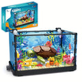 Building Block Aquarium Set with Marine Turtle & Fish Tank - 's Ark Animal Model, Creative Building Toy Suitable for, Easy Assembly, No /, Home Decor Gift