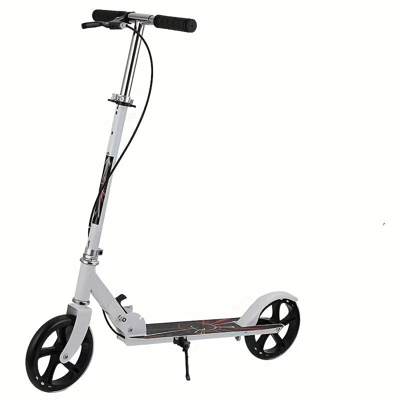 2026 Double Brake Foldable Adjustable Height (4 Gears) Lightweight Maximum Load Capacity Of 220LB 2-wheel Commuting Scooter Adult And Youth Game Day Fan Gear for All Football Fans Halloween Christmas Gift