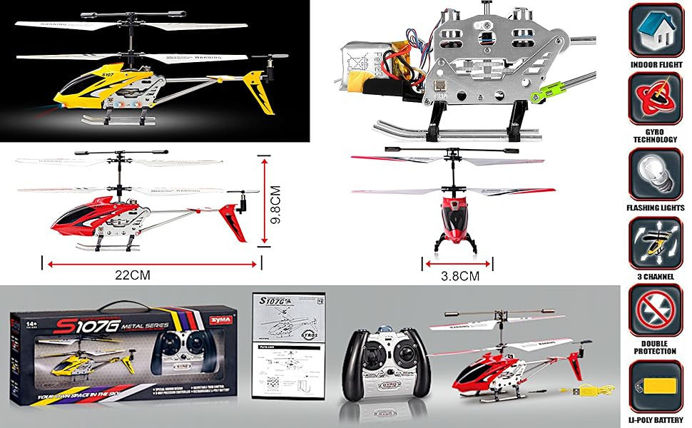 SYMA 3CH Infrared Remote Control Helicopter IR RC Gyro Mini Hover Flight