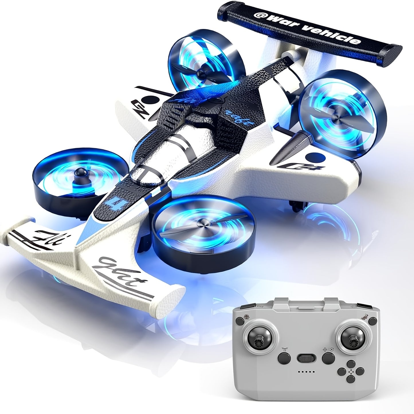 [Ideal Gift] Racing Car And Drone Combination, Remote-Controlled Flying Car, Foam Material. Features Include One-Key Takeoff, Stable Hovering, Racing Mode, And 360 ° Aerial Flips. An Ideal And Fun Birthday Gift