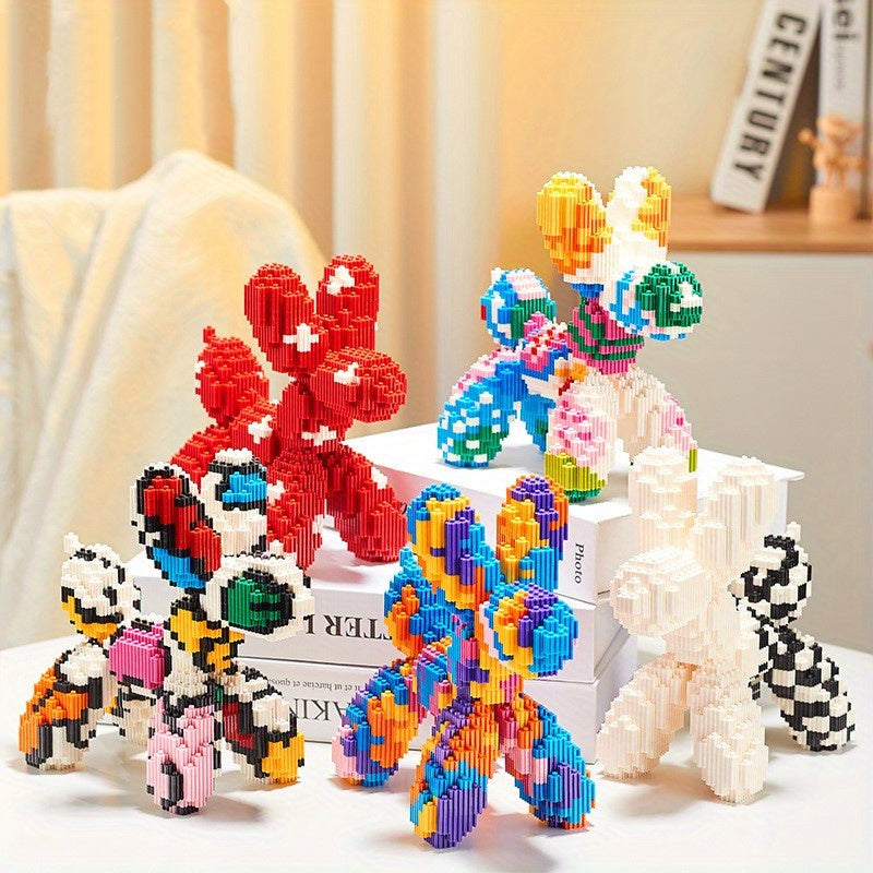 Creative Balloon Dog Building Blocks Set - Interlocking Building Blocks, Home Decor, Great for Holiday Gifts