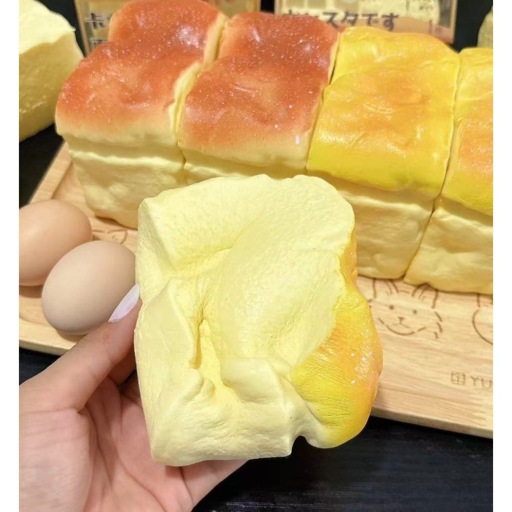 [Bread And Butter Set] 2pcs Slow-Rebound Bread And Butter Set - Custard Bread And Butter Stick, Soft As Real Bread Squeeze Toys, Non-Toxic Desk Decor with Creamy Scent, Cute And Squishy for Anxiety Relief