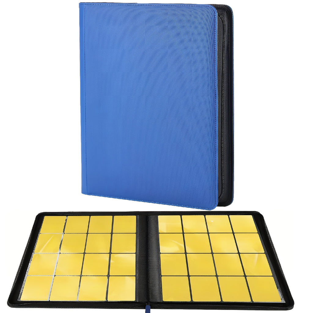 Large-capacity Multi-pocket Trading Card Binder, 16-pocket Double-sided Ringless Card Binder Album Folder - Premium Side-loading Zipper Binder, Suitable For Trading Cards, TCG, Sports, And Game Trading Cards - Provides Ample Space To Keep All