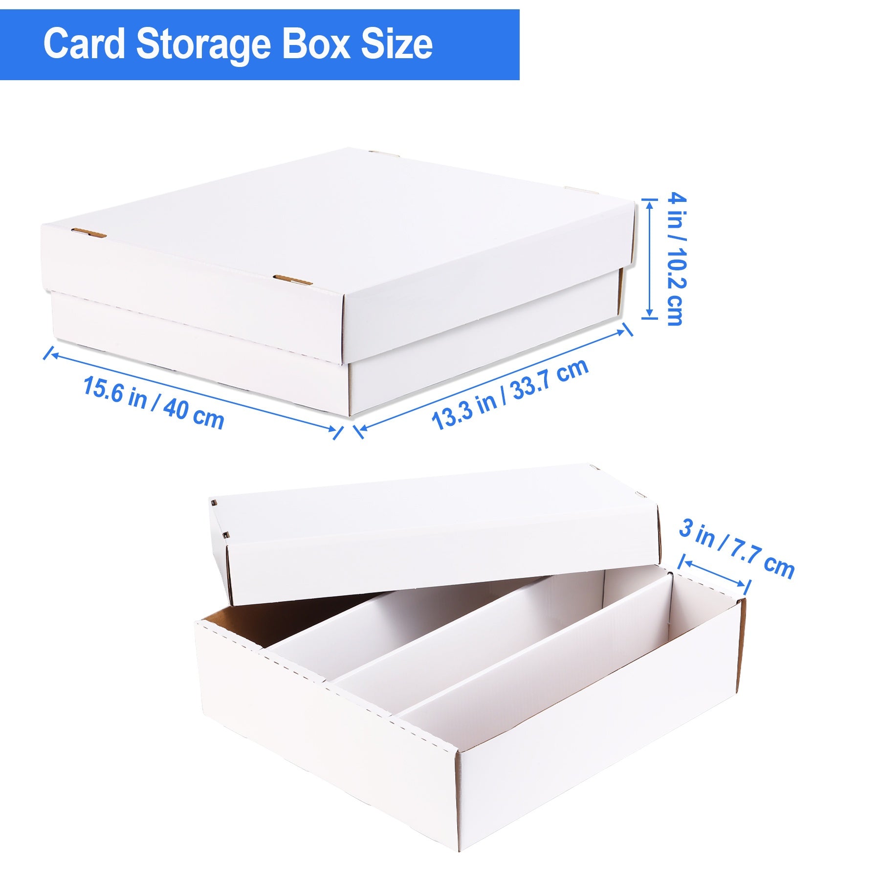 Storage Box for Trading Cards Available in Packs of 1, 4, Or 6, with Each Box Capable of Holding 3200 Cards, Suitable for Sports And Trading Cards