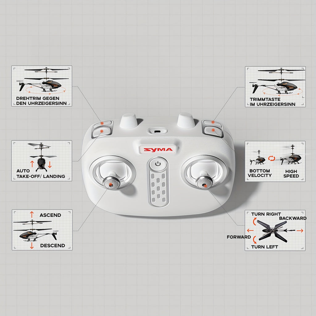 [Valentine's Day Gifts] SYMA Remote Controlled Helicopter Q20 RC Drone Aircraft with Altitude Hold, One Key Take Off/Landing, Indoor Flying UFO for Beginner, Kids Toys for Boys Girls 8 to 12 Years, Valentine's Day Gifts for Kids