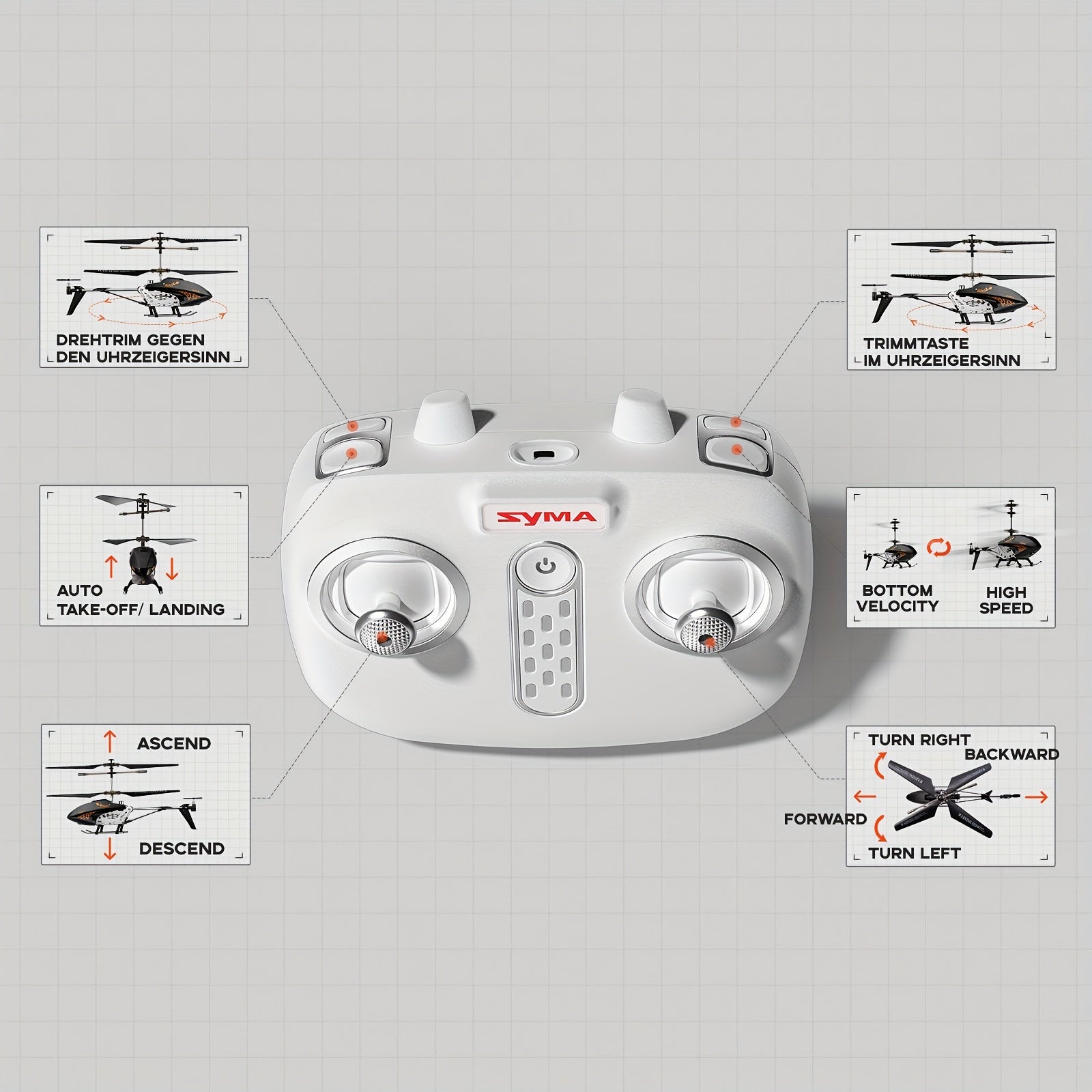 [Valentine's Day Gifts] SYMA Remote Controlled Helicopter Q20 RC Drone Aircraft with Altitude Hold, One Key Take Off/Landing, Indoor Flying UFO for Beginner, Kids Toys for Boys Girls 8 to 12 Years, Valentine's Day Gifts for Kids