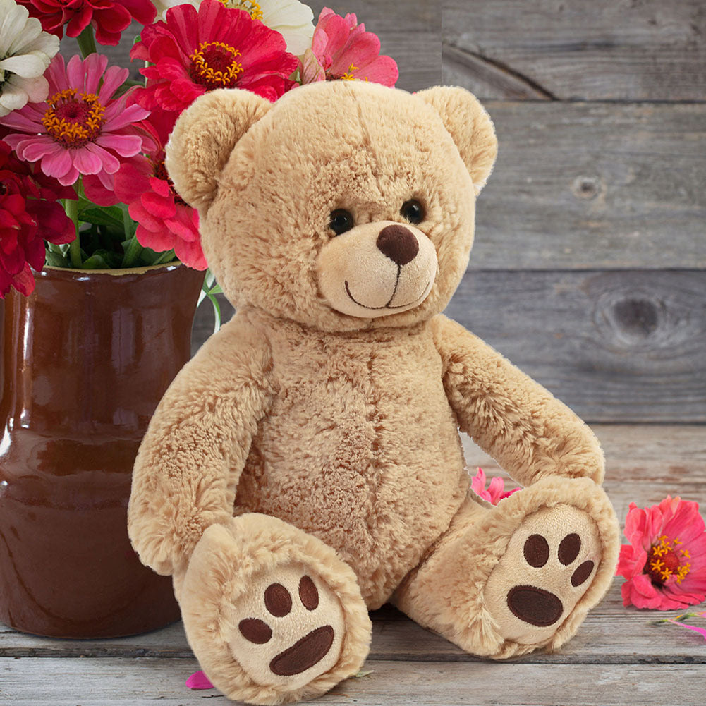 Brown Teddy Bear Stuffed Animal, 12 inch Cute Plush Teddy Bear Toy, Plushies Gift for Kids, Toddlers, Boys and Girls, Easter Decoration