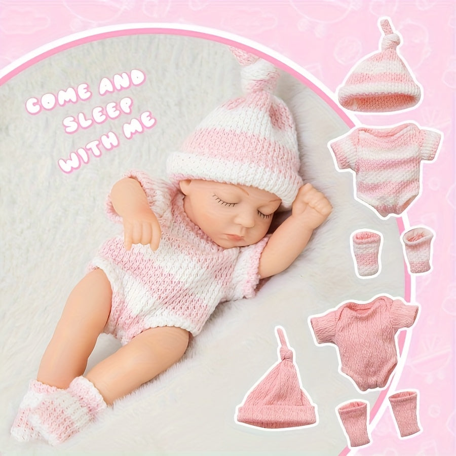 [Holiday Gifts] A Set Of 2 7-Inch Baby Dolls, Simulated Dolls, Reborn Dolls, Holiday Gifts Doll Included