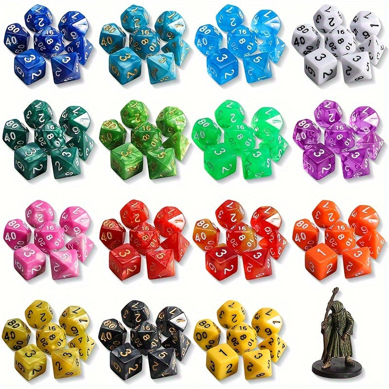 DND Dice Set 15 X 7 Polyhedral Dice (105pcs) with 1 Large Flannel Bag, D&D Dice (D4 D6 D8 D10 D% D12 D20) for Dungeons and Dragons RPG MTG Table Gam
