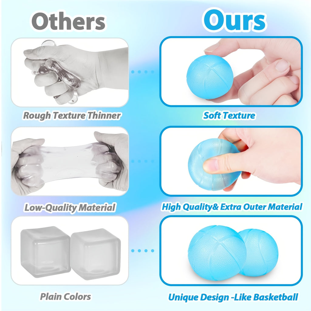 Squishy Stress Ball And Slow-Rising Butter Squishy Fidget Toys Set - 4-Pack Ultra-Soft Sensory Toys, Cute Pack for Kids And Adults, Desk Toy, Party Favors, And Gift Ideas