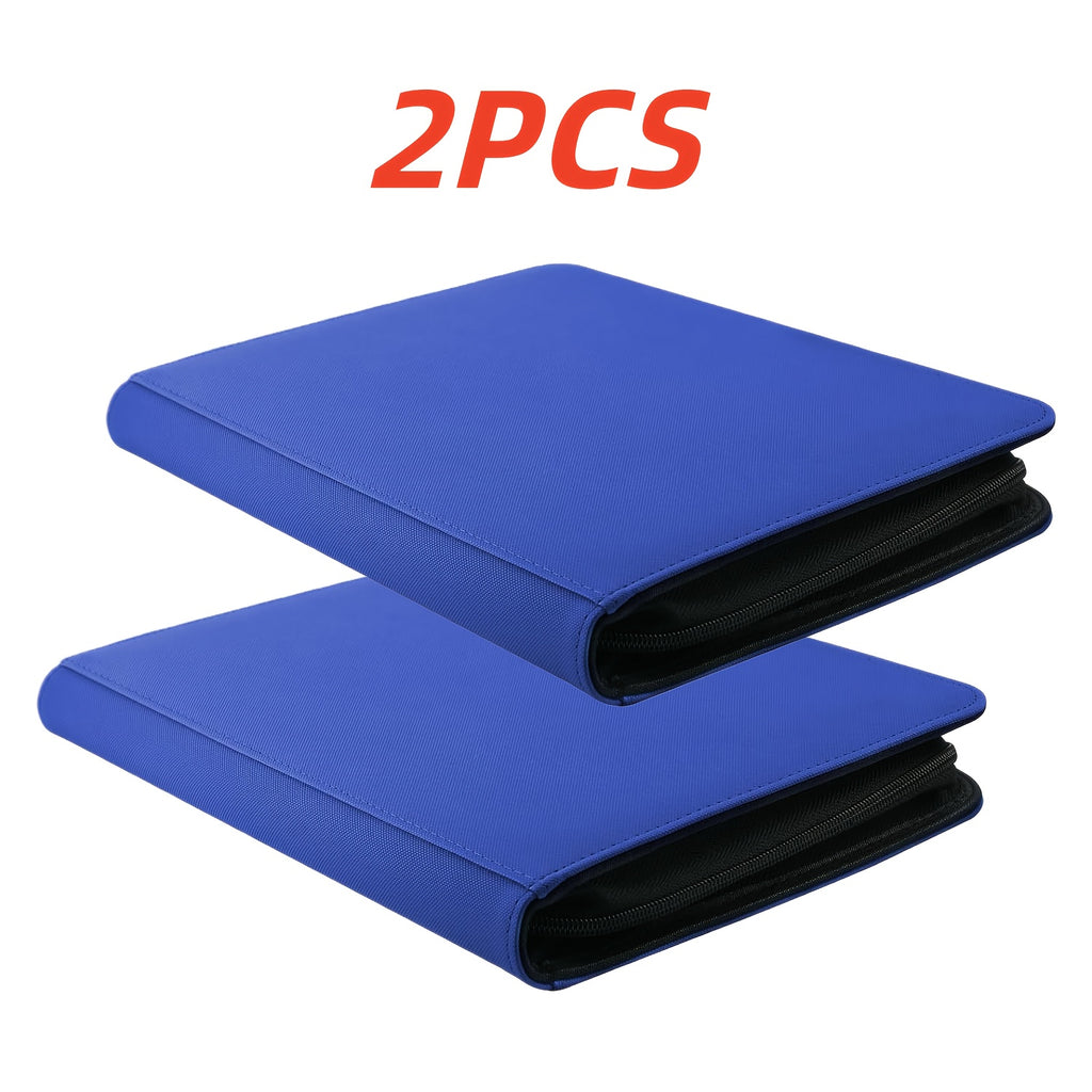(2pcs) Top Loader Binder, Two Books With A Total Capacity Of 576 Card HoldersTop Loader, Top Loaded Binder With 9 Pockets, Suitable For 3 "x 4" Hard Cards, 35-75PT Double-sided Pocket Card Binder, Suitable For Transaction Cards Or Sports Cards(black