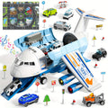 [Large Airplane Toys] Airplane Toys for 3 Year Old, Large Transport Spray Airplane Toys with 10 Vehicle Cars
