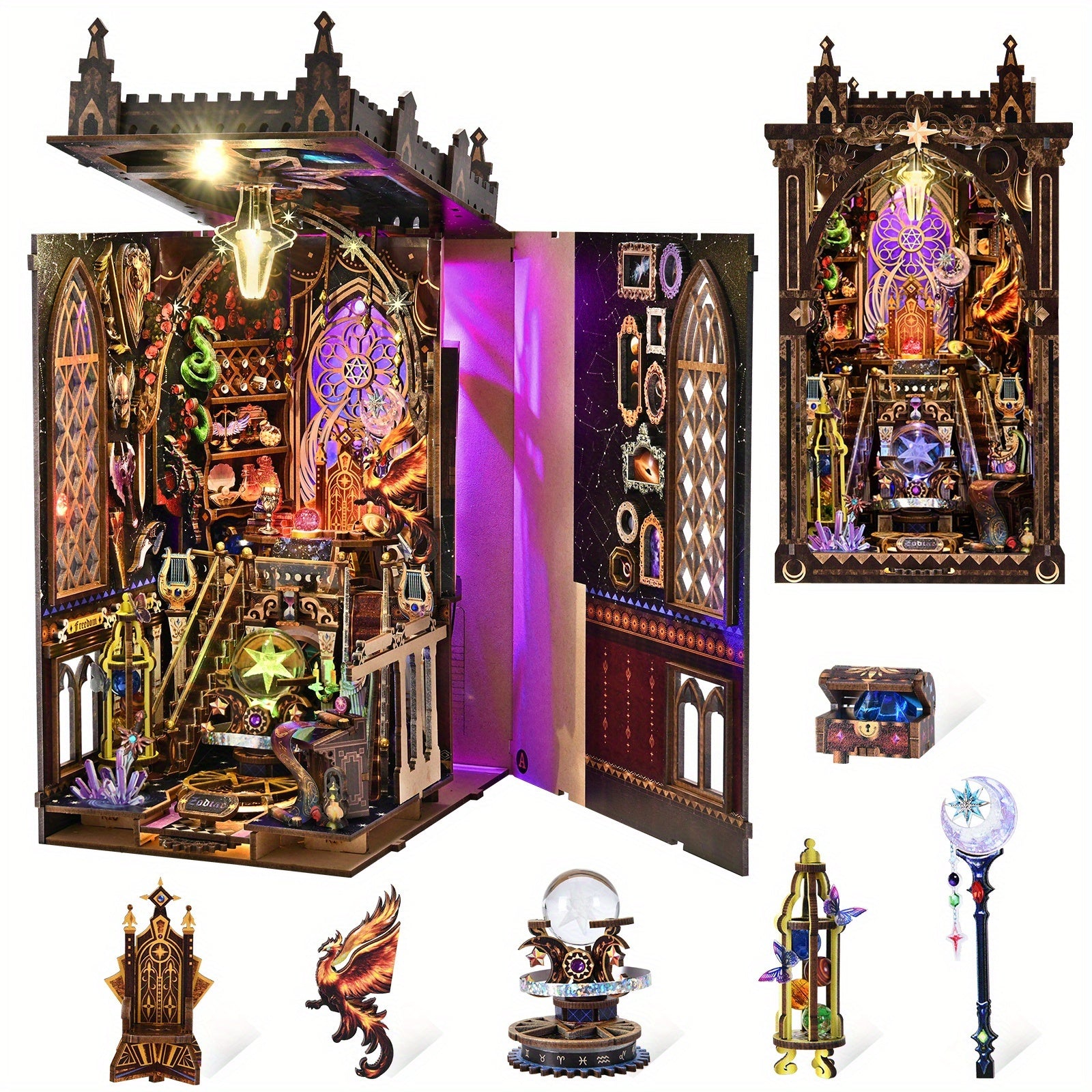 1pc Hand-Made 3D Zodiac Puzzle Kit - 12 Astrological Signs Model with Wood, 3D Puzzle for s &, DIY Assembly for home Office/, /Christmas/Valentine's Gift (Aries, Taurus, Gemini