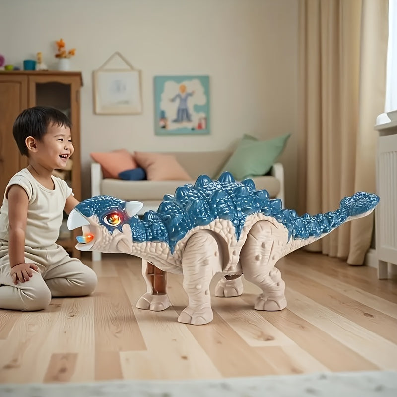 Automatic Walking Ankylosaurus Dinosaur Robot with Glowing Lights And Roaring - Interactive Mobile Dinosaurs, Birthday/christmas Gift for Boys And Girls Aged 3-12, Ankylosaurus Dinosaur Companion Toys