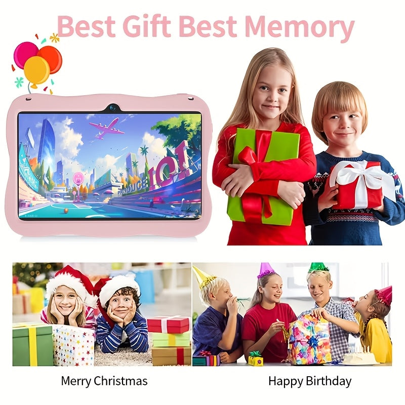 7-inch Kids Tablet - 2026 Upgraded Version Android 14 Kids Tablet with Protective Case, 5GB RAM + 32GB Storage, Blue and Pink, WiFi, BT, YouTube Support, Ideal Gift for Toddlers, Google Kids Space, Parental Controls