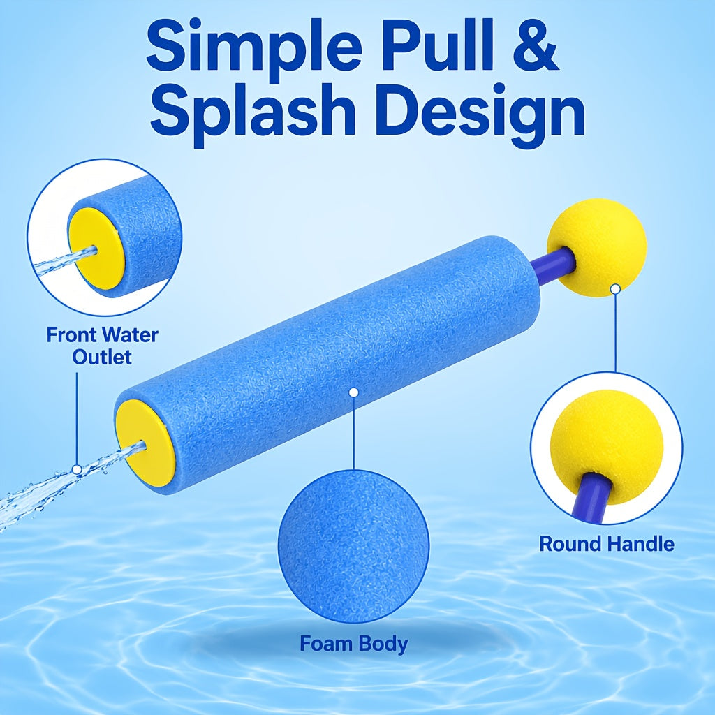 Water Gun, 6/12/18 Pack Water Soaker Blaster Guns, Colorful Foam Shaft Squirt Guns for Swimming Pool, Beach, Summer Party, Outdoor Water Activities, Summer Water Fighting Toys