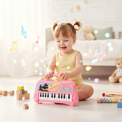 1pc, 13-Key Kids Piano Keyboard, Portable Electronic Music Toy For, Educational Birthday & Christmas Gift for Boys And Girls, Halloween Party Favors