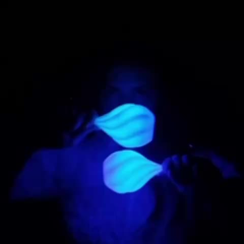 LED Poi Balls-2021 Upgraded Soft Spinning Glow Poi for Beginners And Professional Rainbow Fade And High Strobe Spinning LED Glow Balls Light Up Balls 1x Pair Glow Poi Balls