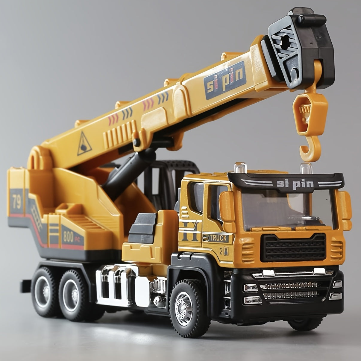 Alloy Construction Vehicles Set, Mini Size 5.8" Inertia Engineering Vehicles, Excavator Dump Truck Cement Mixer Crane, No Battery Needed, Ideal Gift for Christmas Halloween School Season