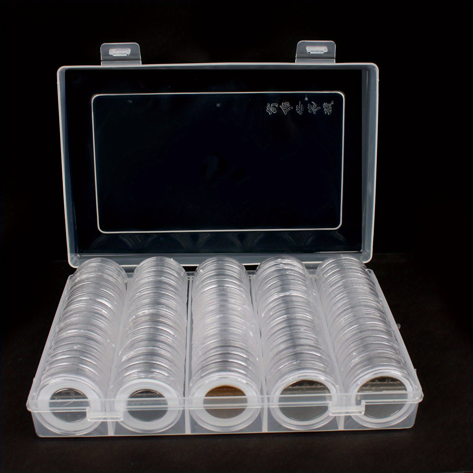 Clear Coin Capsules, Dollar Coin Holder, 100/200/300pcs Coin Holders For Collectors, Plastic Coin Case, Coin Protectors With Adjustable Gasket