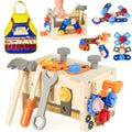 39pcs Wooden Tool Set for Children, Including a Toolbox And Vest, Designed for STEM Learning And Pretend Play in Construction. This Hands-On Activity Toy Is Ideal for Preschoolers And Makes a Great Birthday Gift for Young Boys And Girls