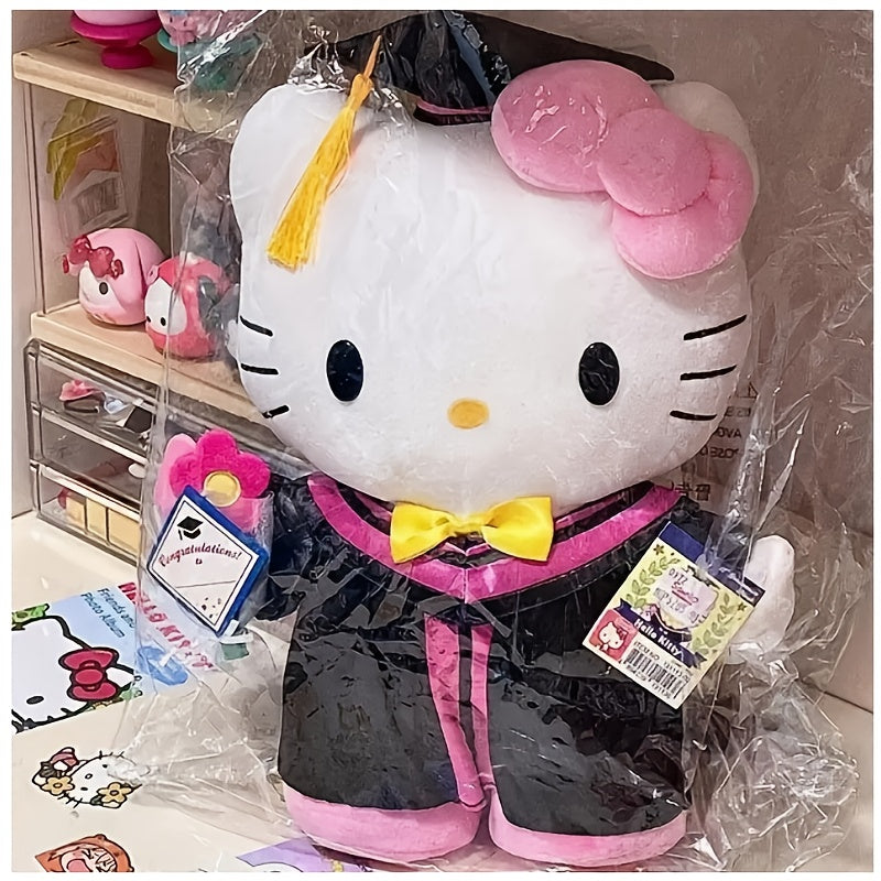Officially Authorized Hello Kitty Graduation Cap Cartoon Doctoral Cap And Bachelor'S Gown, Suitable for Graduation Photo Parties, Birthday Student Prizes, Graduation Gifts, Decorative Bouquets
