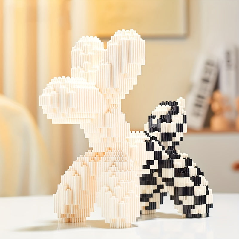 Creative Balloon Dog Building Blocks Set - Interlocking Building Blocks, Home Decor, Great for Holiday Gifts