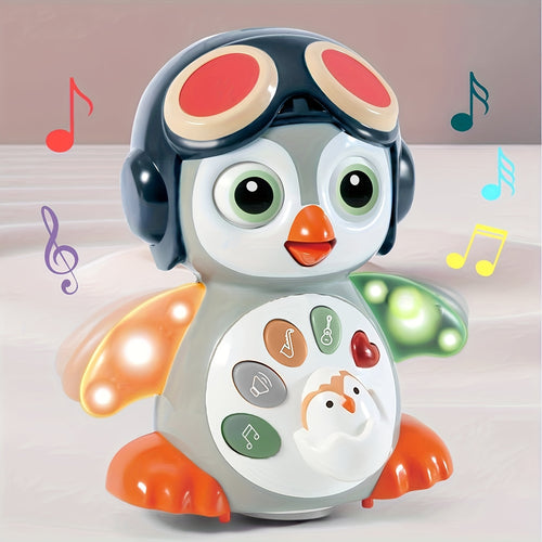 Baby Toys Penguin, Infant Musical Toys, Tummy Time Toys with Music & Lights, Light Up Learning Toys, Dancing Crawling Baby Toy, Baby Easter Basket Stuffers