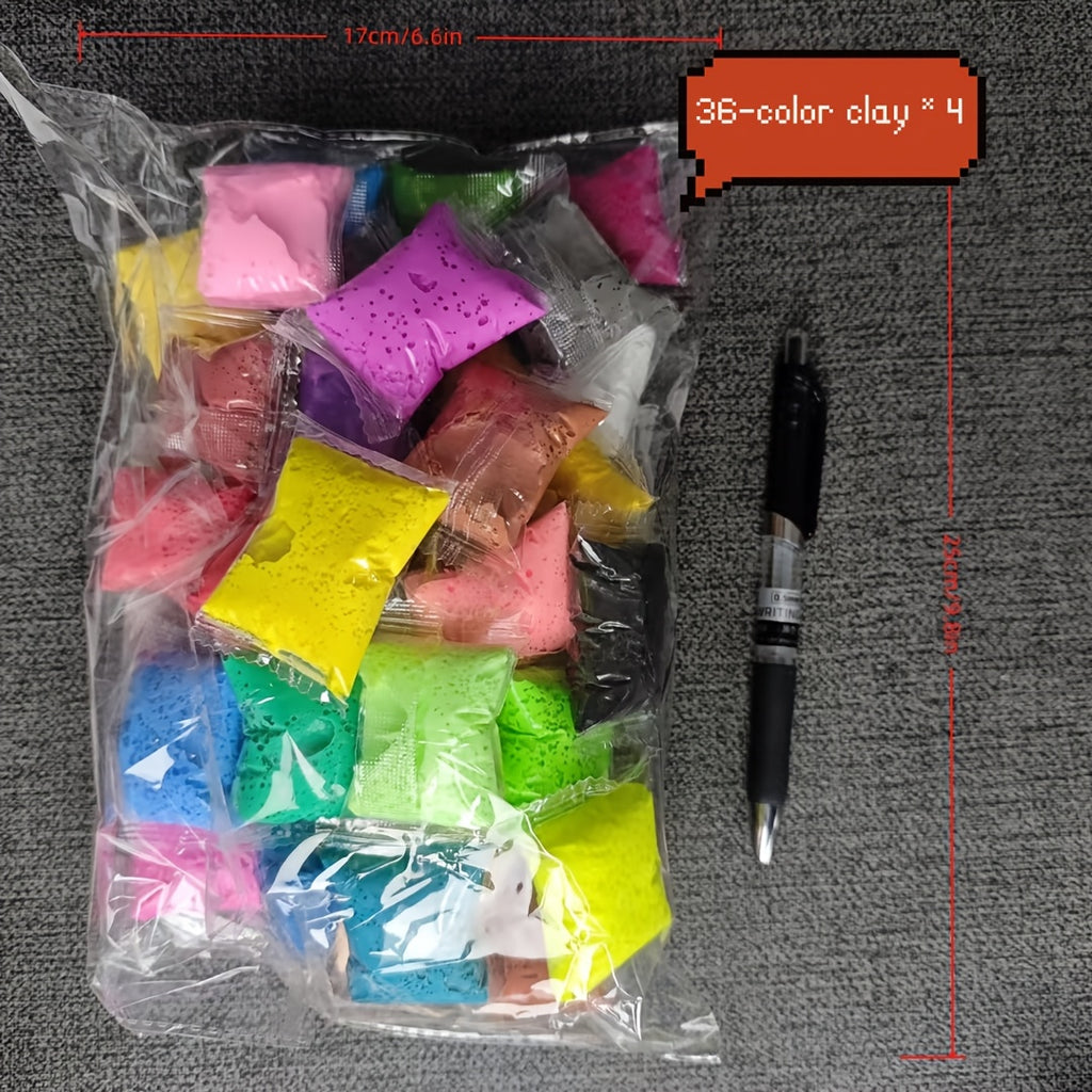 [120/150pcs Ultra-Light Clay Deluxe Set]36 Boxes + 114 Bags In Abundant Combination, 36 Vivid Metallic Shades for Free Mix & Match! Easy to Mold, Quick to Dry And Shape Well. Perfect for DIY Art Projects, Funny Clay Figure Making