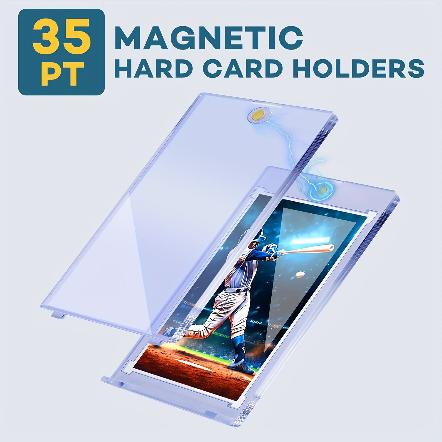 5/30/60pcs 35 Point Magnetic Trading Sports Card Holders One-Touch Hard Case Packs