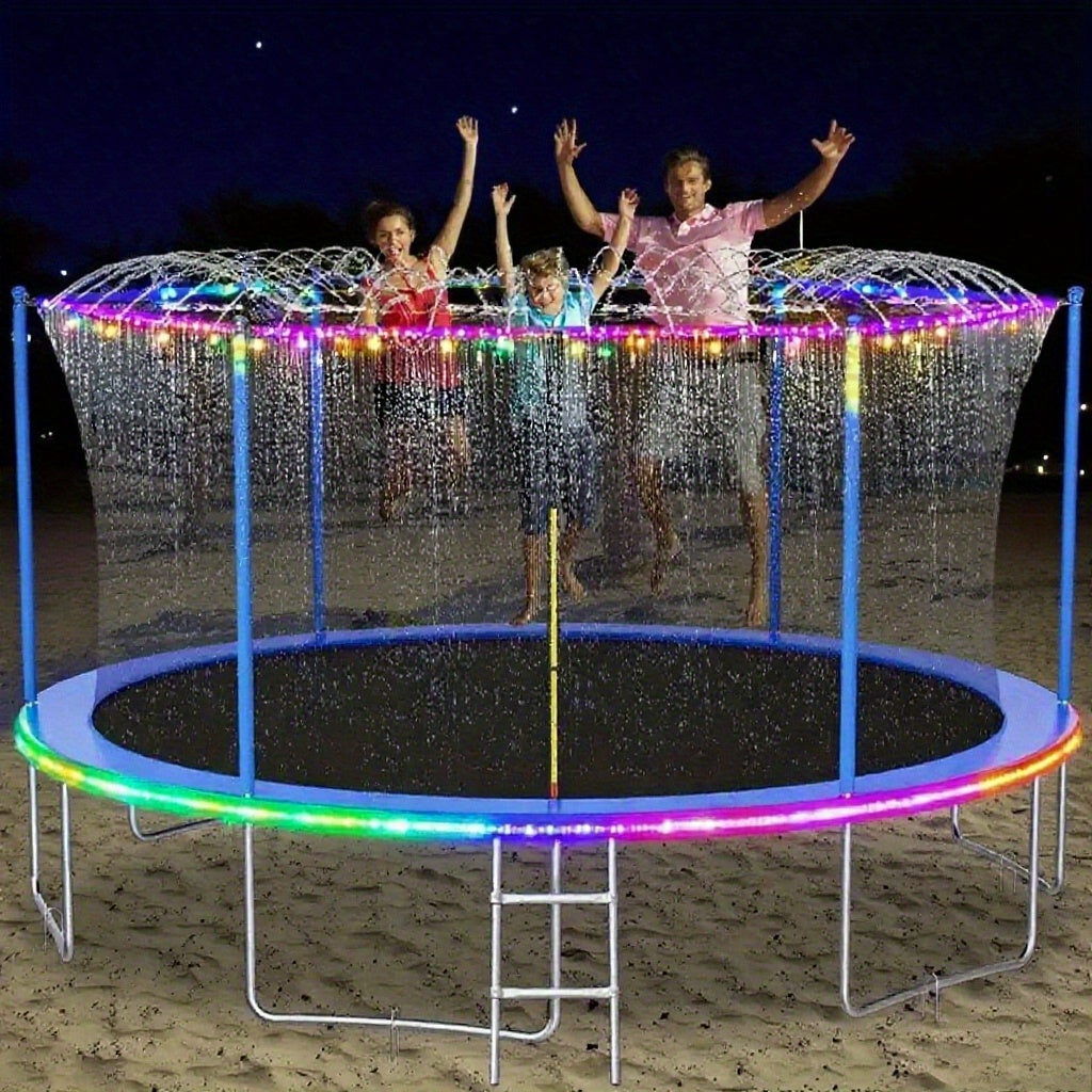 Solar Powered LED Trampoline Lights Colorful, Outdoor Rope Lights, 8 Lighting Modes, IP65 Solar Powered Outdoor Lights for 8-16 Feet Trampolines, Commercial Street And Area Lighting