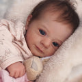 16" Handcrafted Reborn Youngsters Girl Doll in Pink - Realistic Soft Body with Hand-Rooted Brown Hair & Painted Veins, Includes Birth Certificate - Perfect Christmas Gift for Youngsters, Youngsters Doll