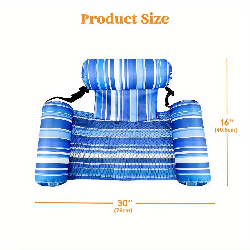 Inflatable Pool Floats Adult, 2 Packs Floating Lounge Chairs, Blow Up Pool Noodles for Adult Heavy Duty, Floating Chair for Party Summer Water Beach Lake Fun, Suitable for Summer Water Party Games & Activities