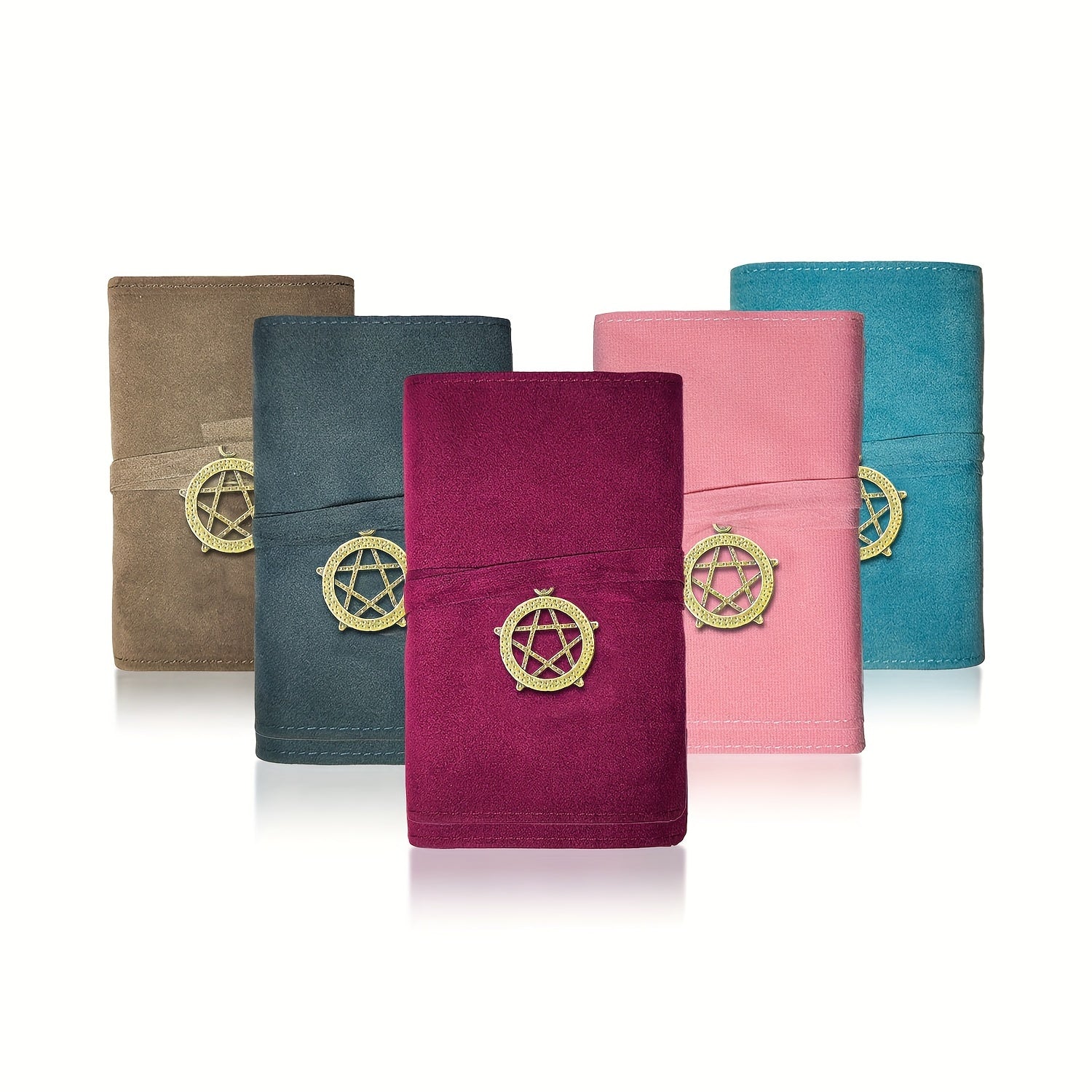 5pcs Tarot Card Holder, Velvet Storage Bag with Retro Pendant, Lightweight Tarot Bags Pouch
