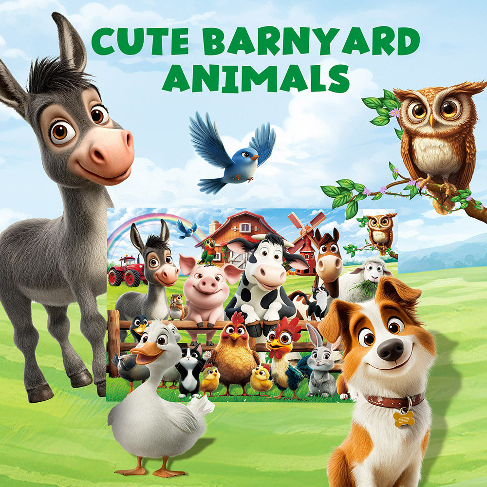 Floor Puzzles For Kids, Magical Mermaid/ Farm Animals Puzzles For Kids Ages 3+, Large Jigsaw Puzzles, Education Preschool Tools For Boys Girls 3+ 4 5 6+ Years Old, Intelligence Challenging Educational Gift, for Christmas Xmas Birthday
