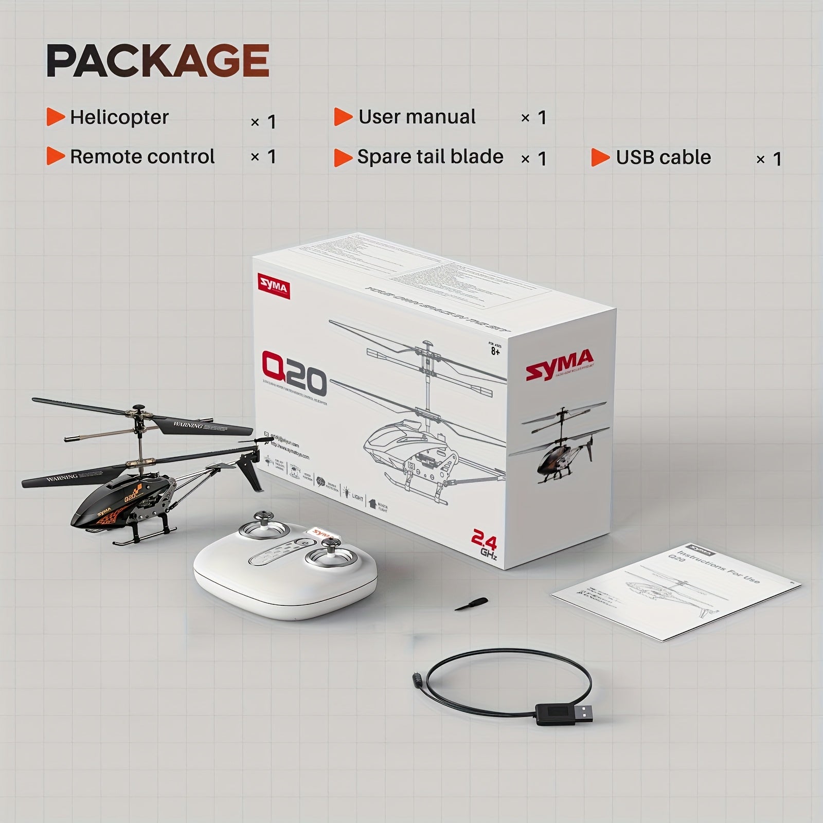 [Valentine's Day Gifts] SYMA Remote Controlled Helicopter Q20 RC Drone Aircraft with Altitude Hold, One Key Take Off/Landing, Indoor Flying UFO for Beginner, Kids Toys for Boys Girls 8 to 12 Years, Valentine's Day Gifts for Kids