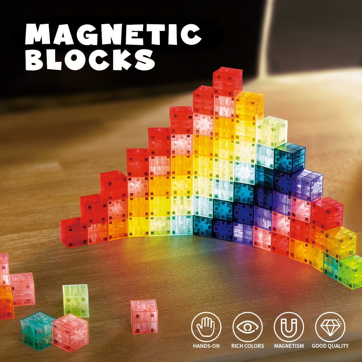 54pcs Magnetic Blocks, Magnetic Toys, Toys, Magnetic Cubes Blocks Building, Toys for Kids